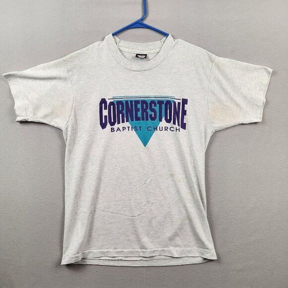Vintage Cornerstone Baptist Church Single Stitch Shirt Screen Stars Men's Large - Picture 1 of 11